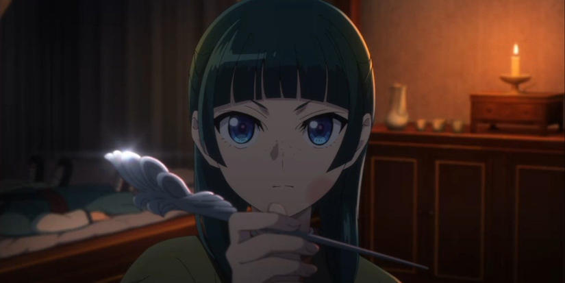 The Apothecary Diaries - Maomao holding out Jinshi's hairpin to Loulan