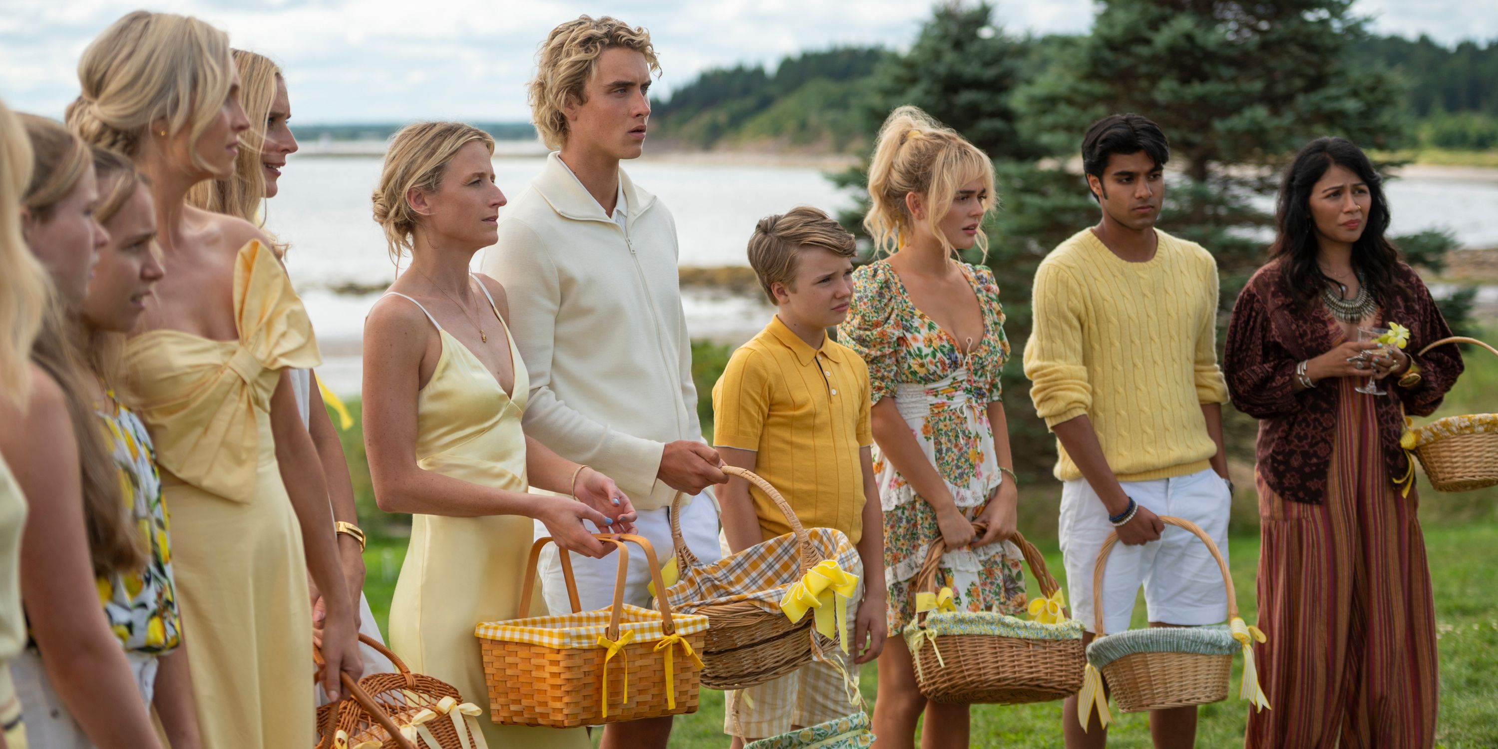 Família com cestas de piquenique em We Were Liars