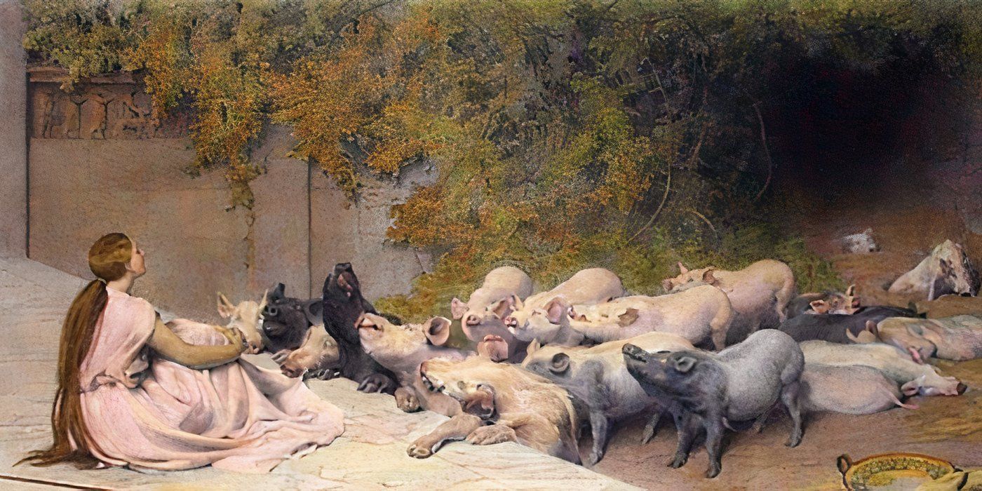 The Odyssey Circe With Pigs