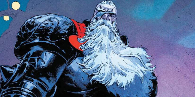 thor's father odin in black armor