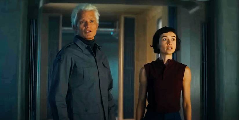 Timothy Olyphant e Sydney Chandler in Alien Earth