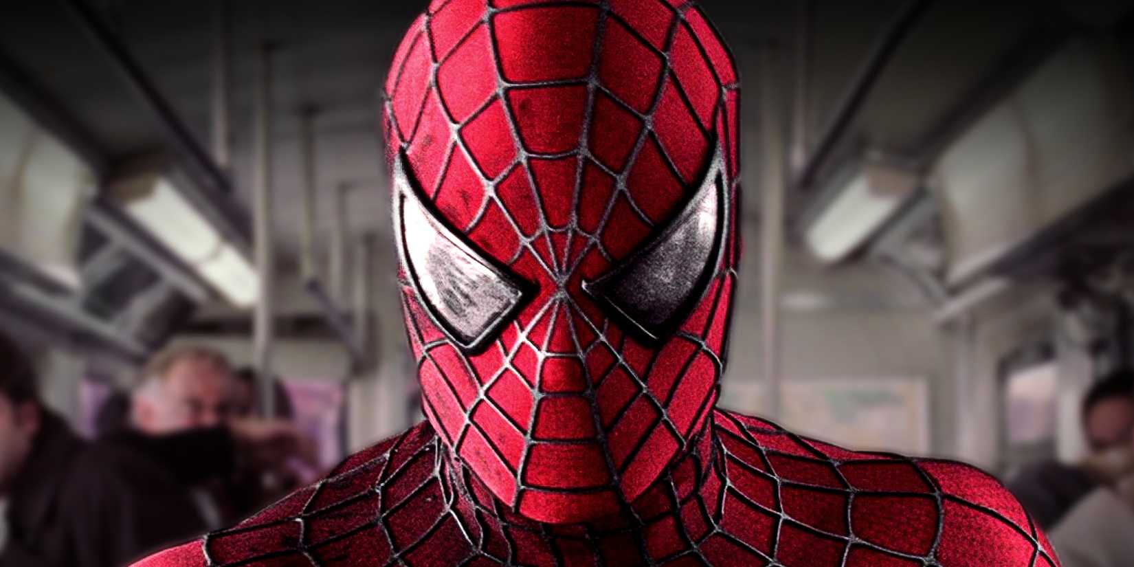Tobey Maguire's Peter Parker recovers in a subway train in Sam Raimi's Spider-Man 2