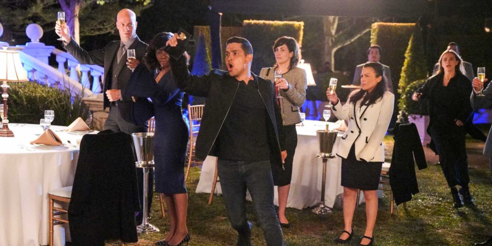 Torres yells in the middle of a party in the NCIS episode Gut Punch