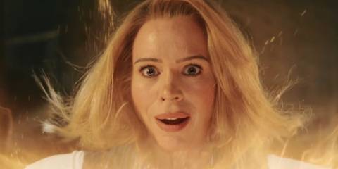 Billie Piper regenerating in Doctor Who