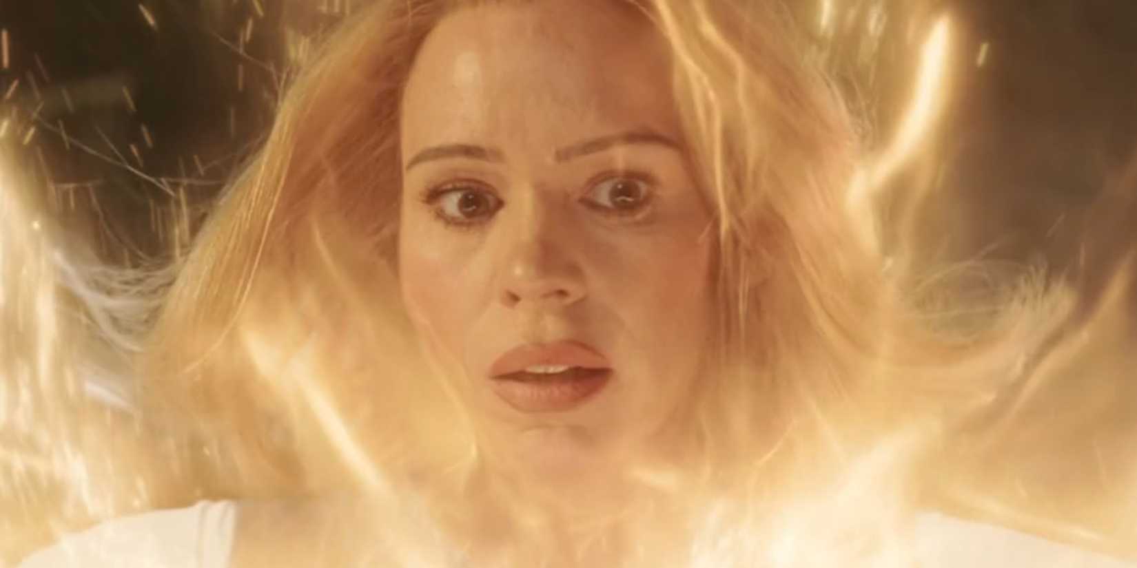 Billie Piper se regenerando em Doctor Who