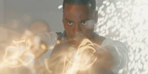 Ncuti Gatwa as the Fifteenth Doctor redirecting his regeneration energy in Doctor Who