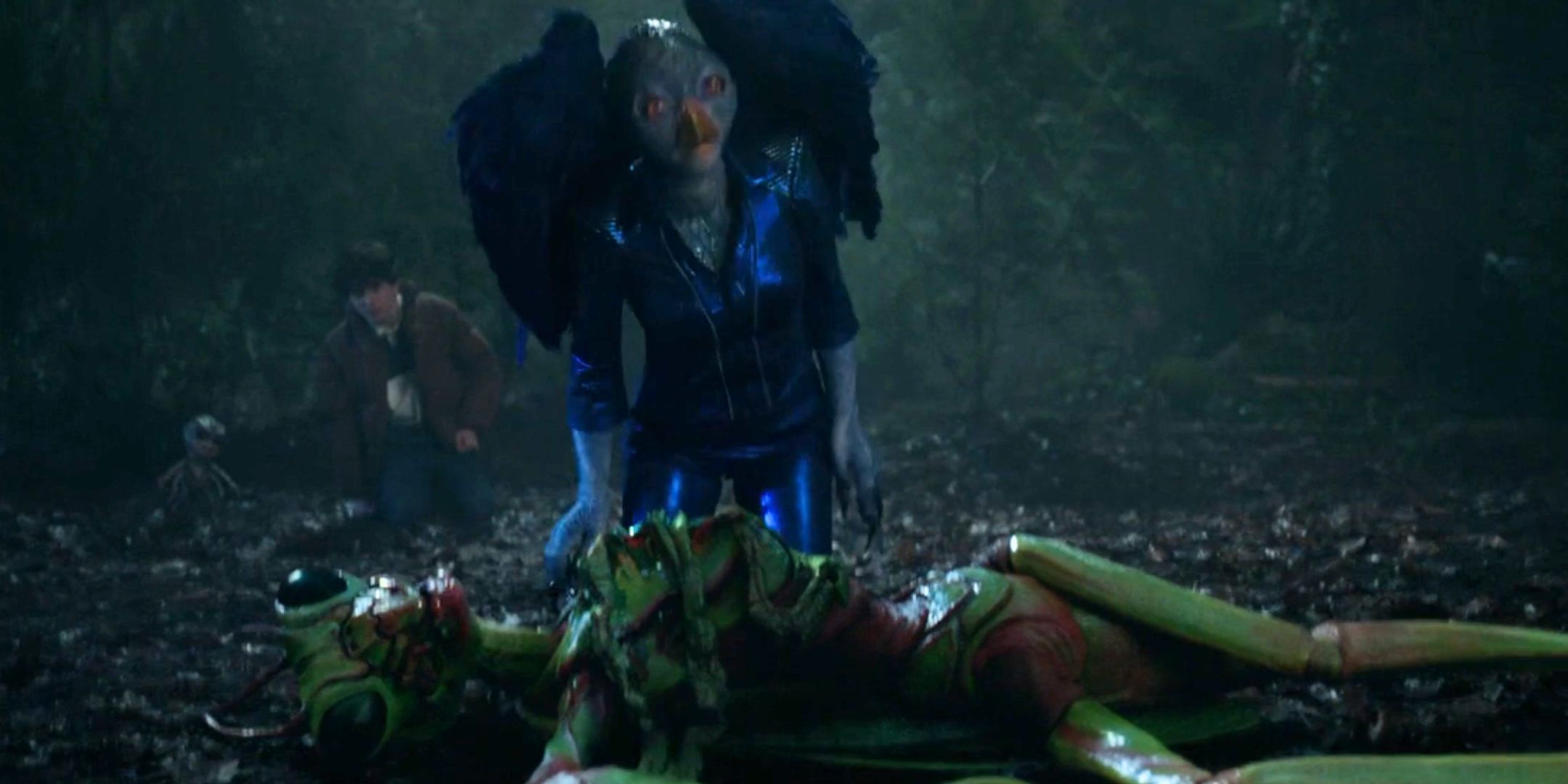 Heather killing the Mantid in Resident Alien