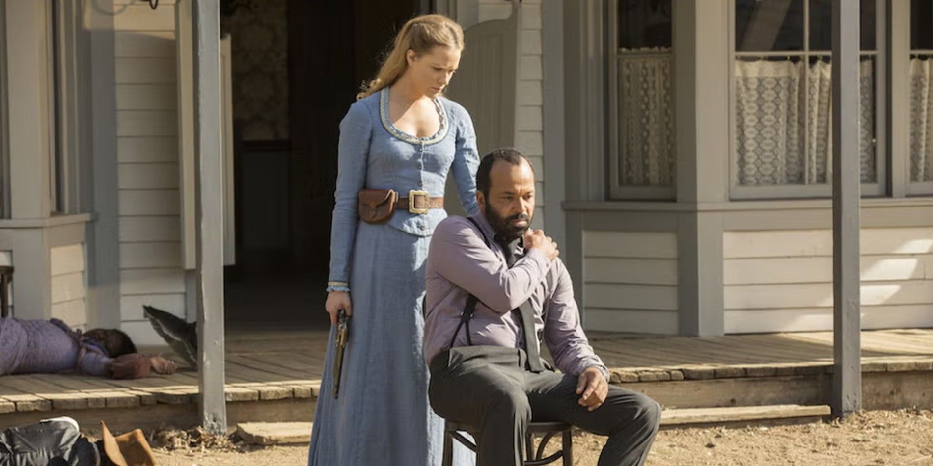 Dolores (Evan Rachel Wood) and Bernard's (Jeffrey Wright) in Westworld