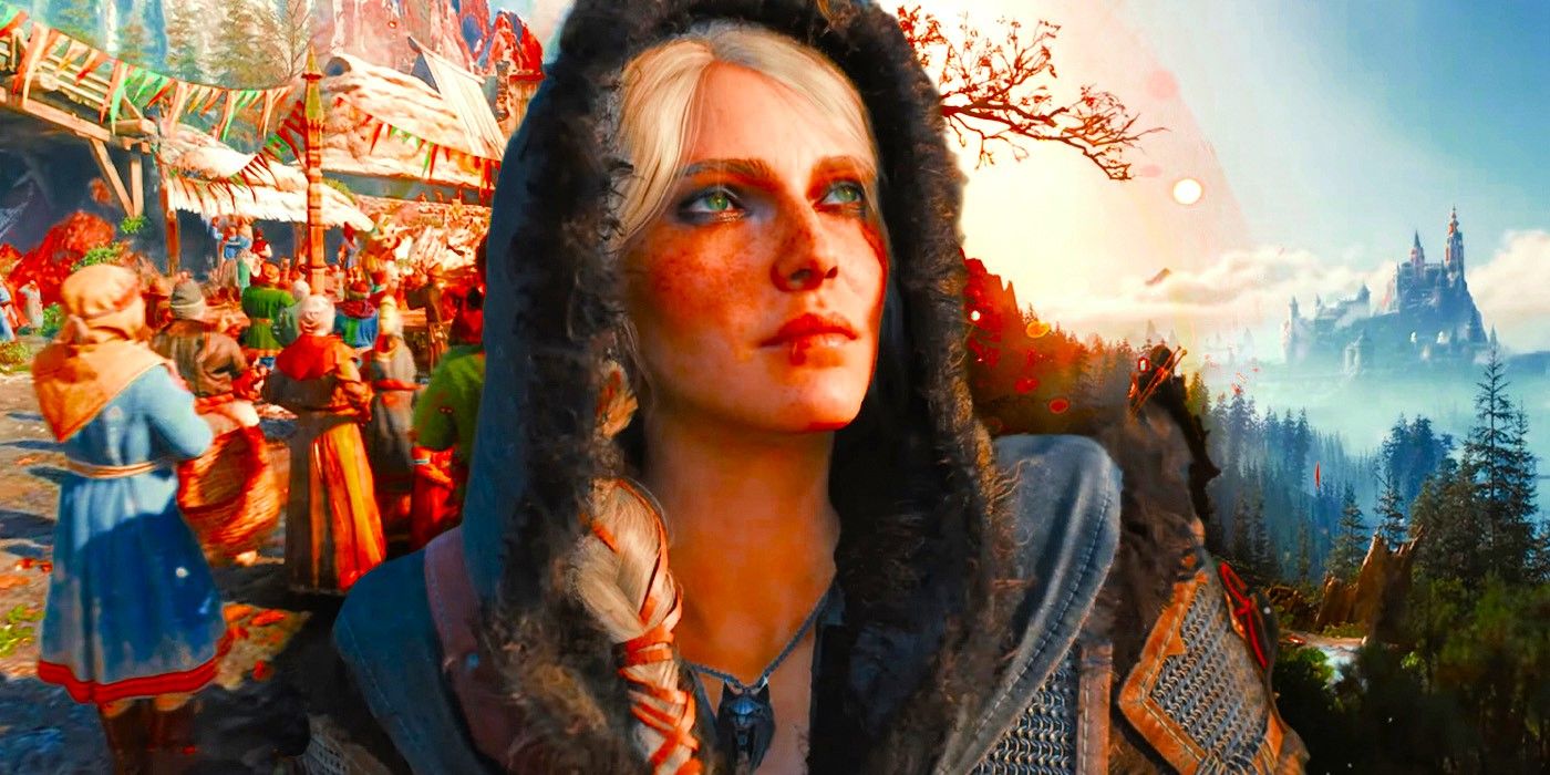 Witcher 4 Ciri looking curious with imagery from the game