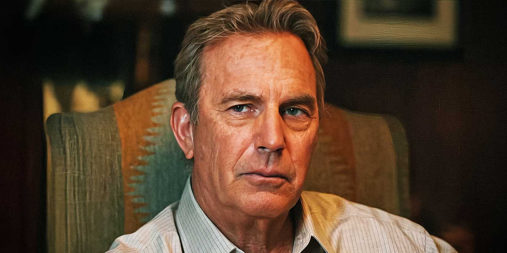 Kevin Costner as John Dutton looking annoyed in Yellowstone