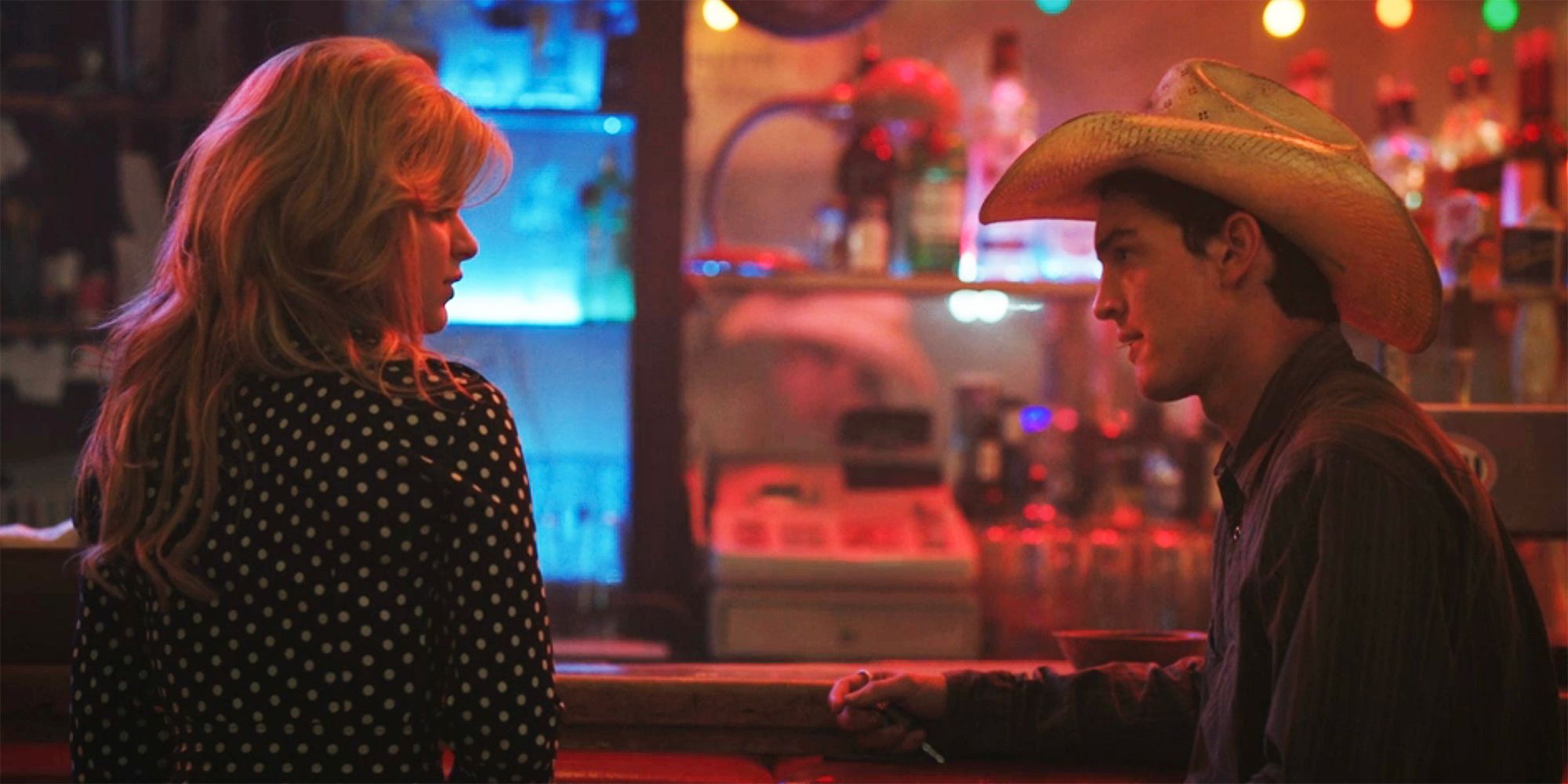 Young Beth and Rip at the bar in Yellowstone