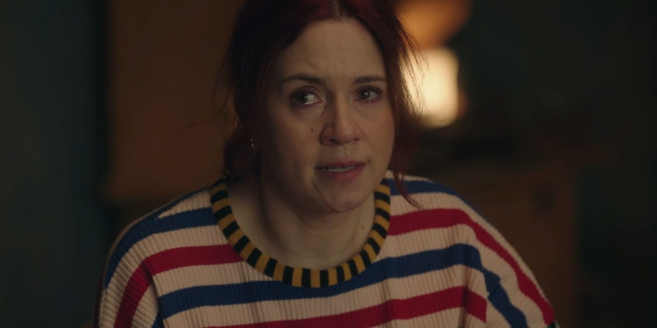 Alice Wetterlund looking sad as D'arcy Bloom in Resident Alien