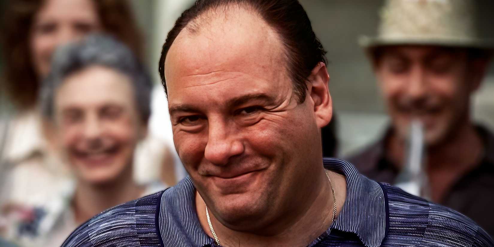 Tony Soprano smirking in The Sopranos
