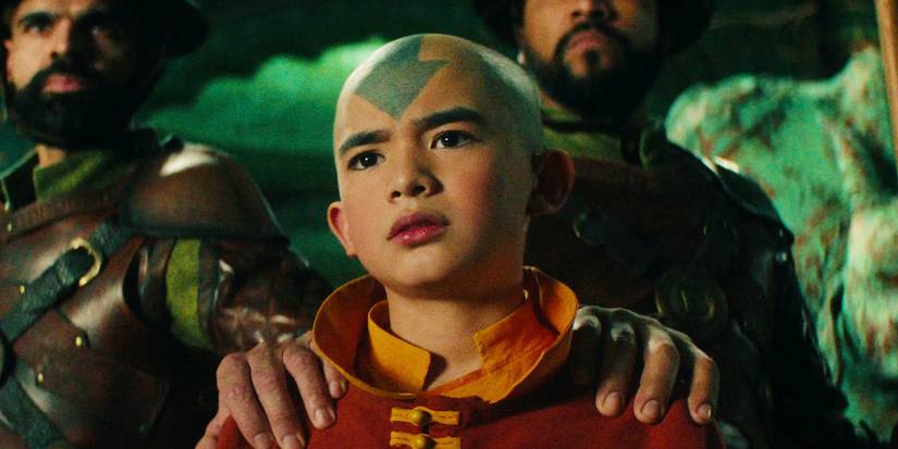 Aang looks upset in Netflix's Avatar the Last Airbender