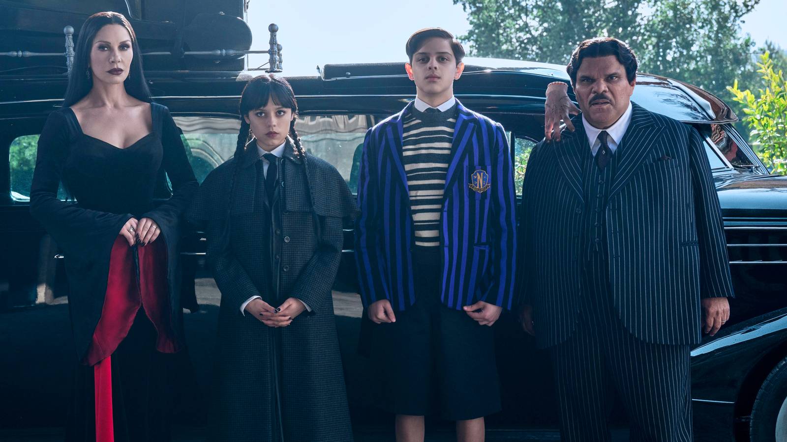 Addams Family at Nevermore in Wednesday season 2
