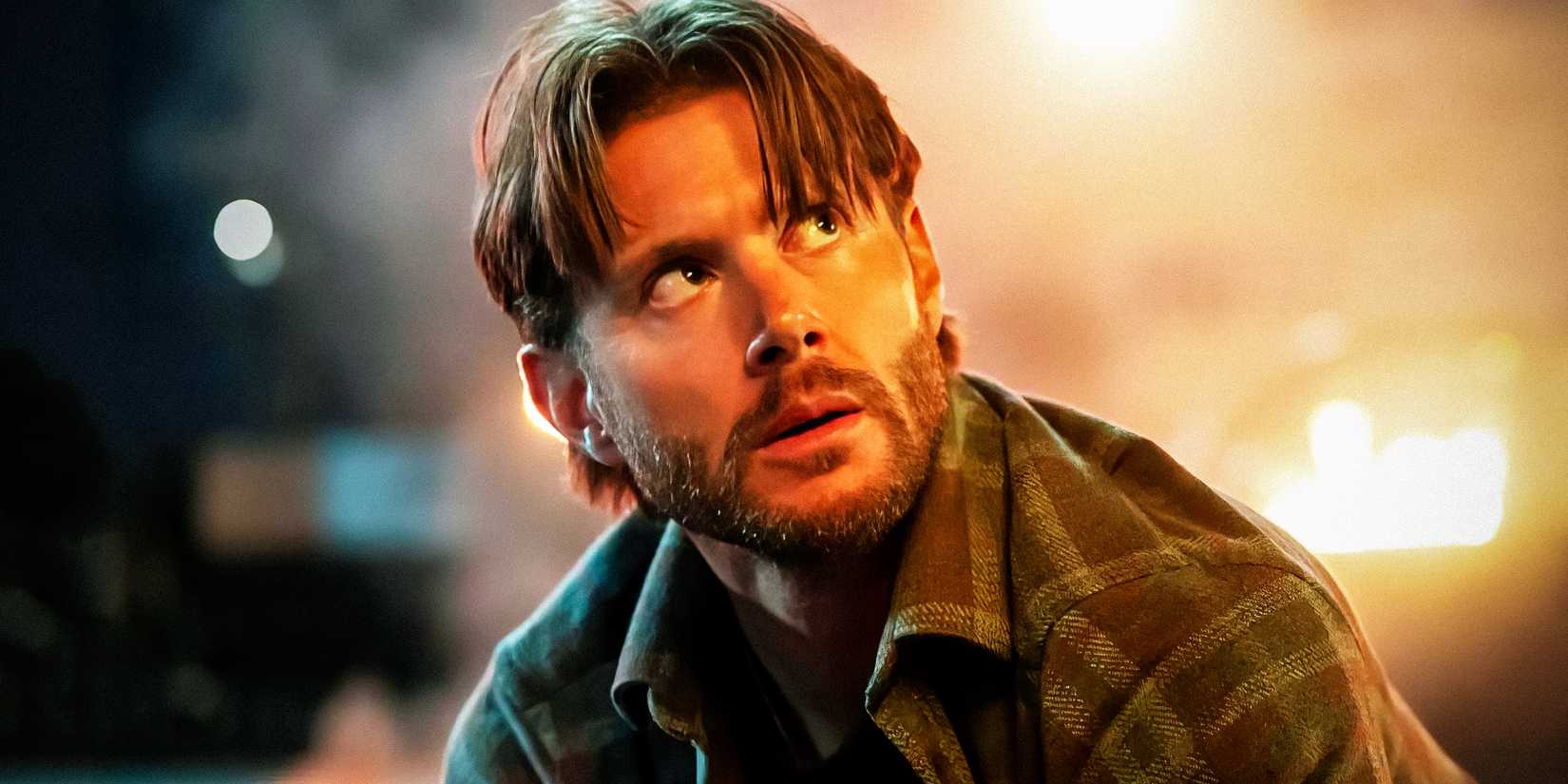 Jensen Ackles looking up in Countdown