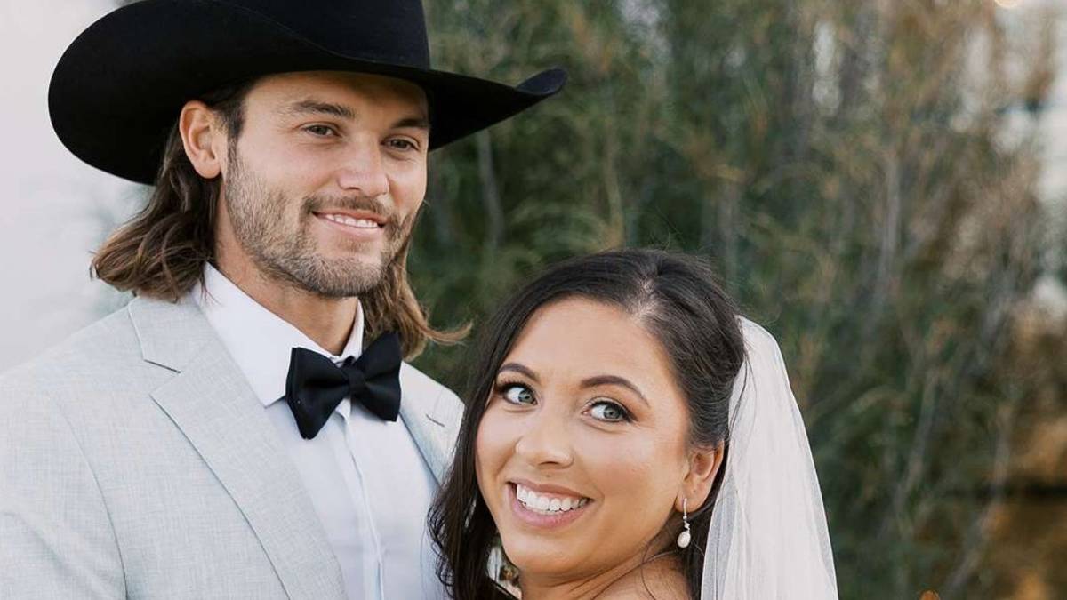 Alli Ventresca and Jesse McBee McBee Dynasty as bride and groom on wedding day