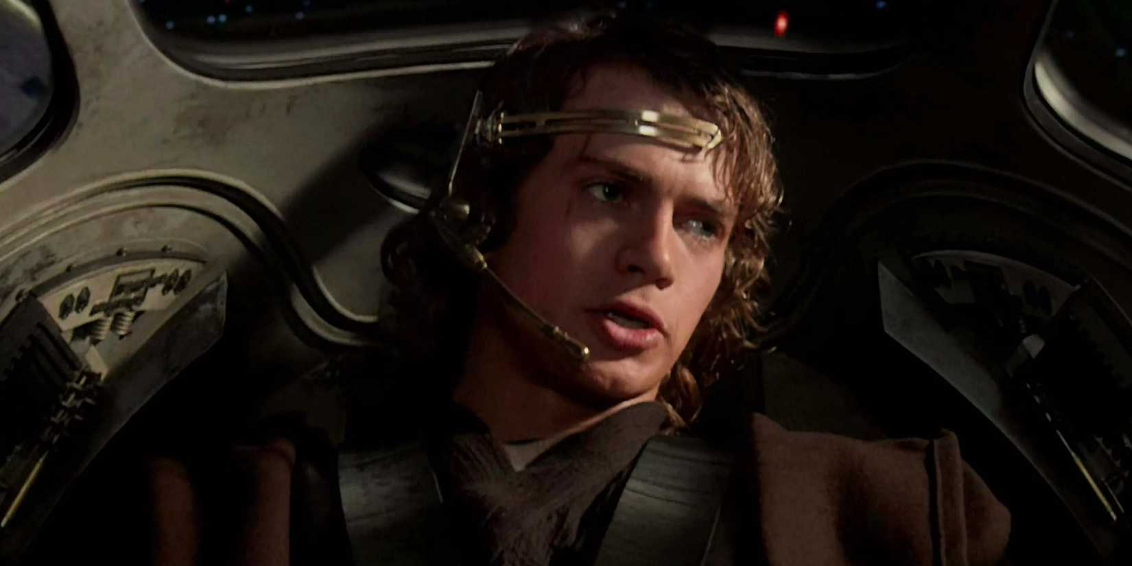 Anakin Skywalker como piloto na Batalha de Coruscant em A Vingança dos Sith