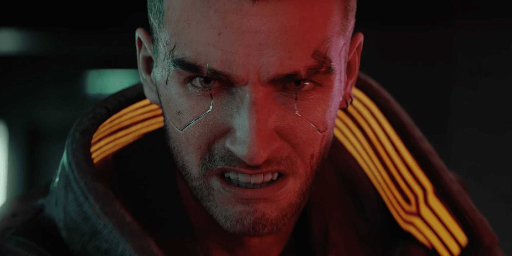 V parecendo raiva do trailer de Cyberpunk 2077.