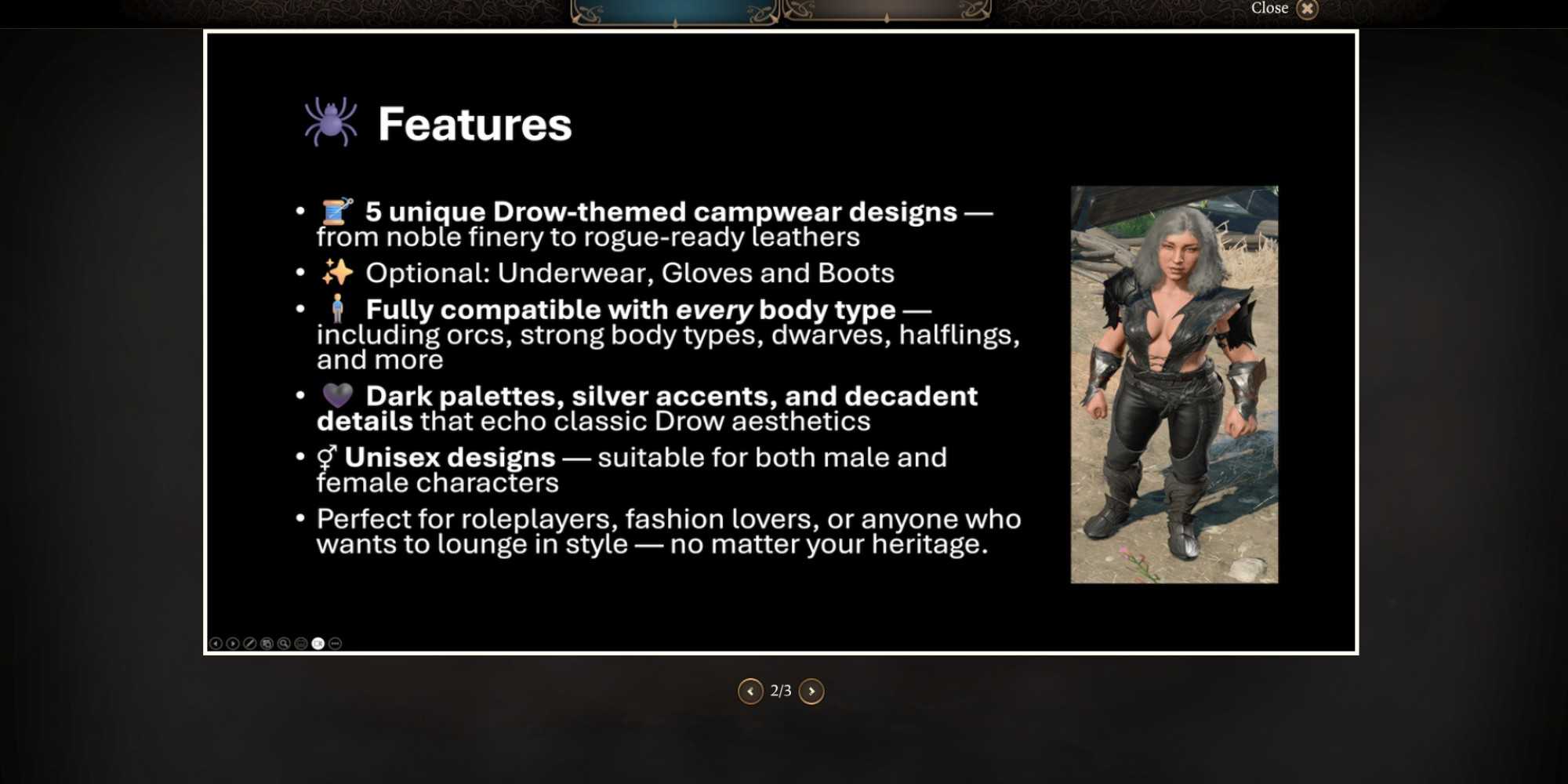 Alternative Drow Features Baldur’s Gate 3: 10 Best Cosmetic Mods For Body Types 2, 3 & 4