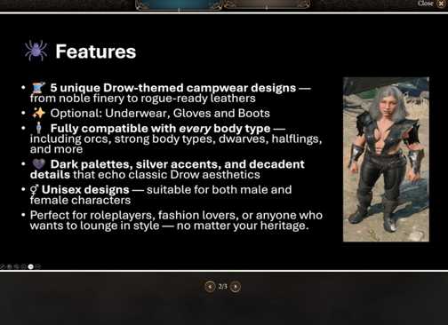Alternative Drow Features Baldur’s Gate 3: 10 Best Cosmetic Mods For Body Types 2, 3 & 4