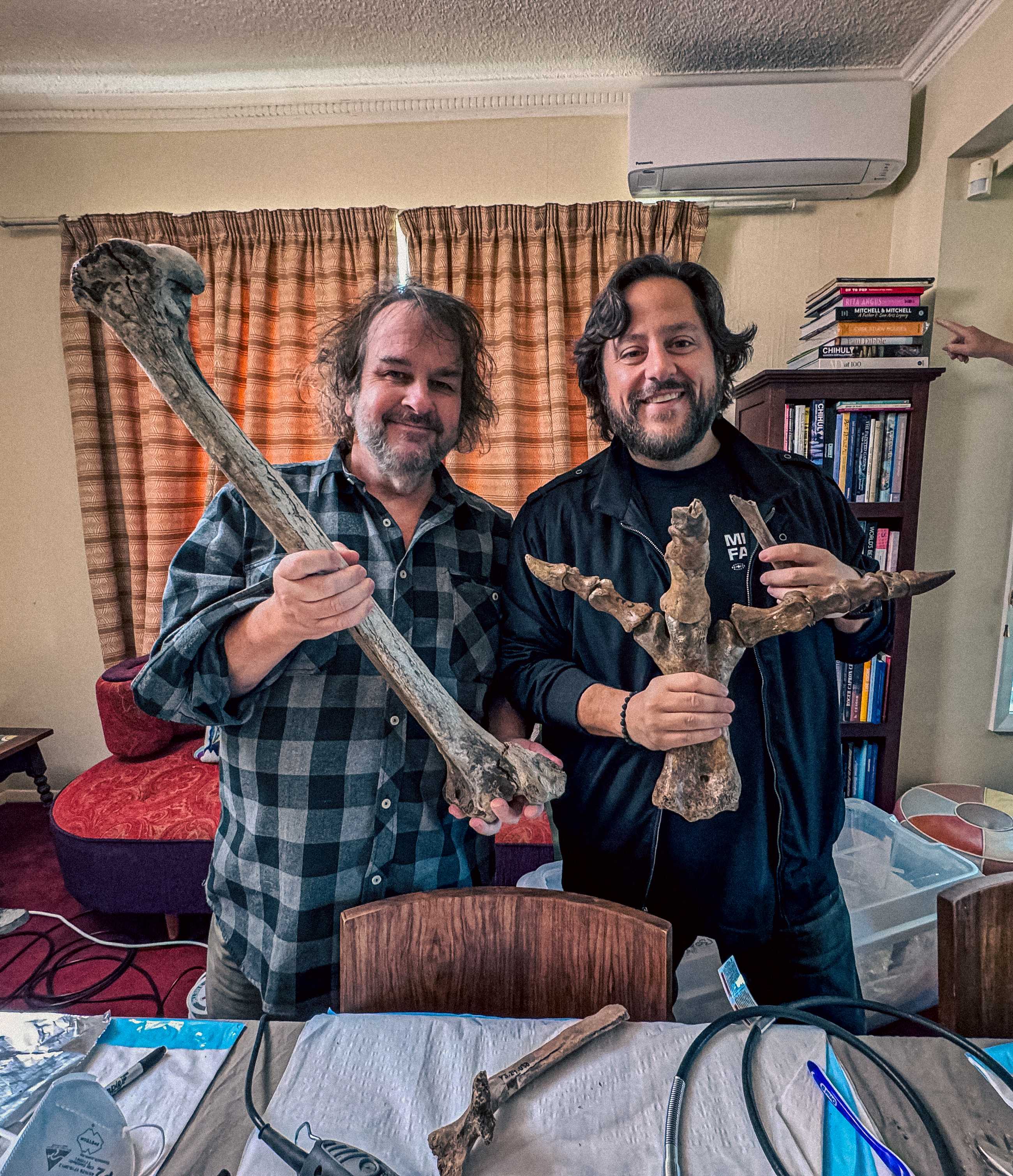 Ben Lamm Colossal Biosciences and Peter Jackson Moa Foot