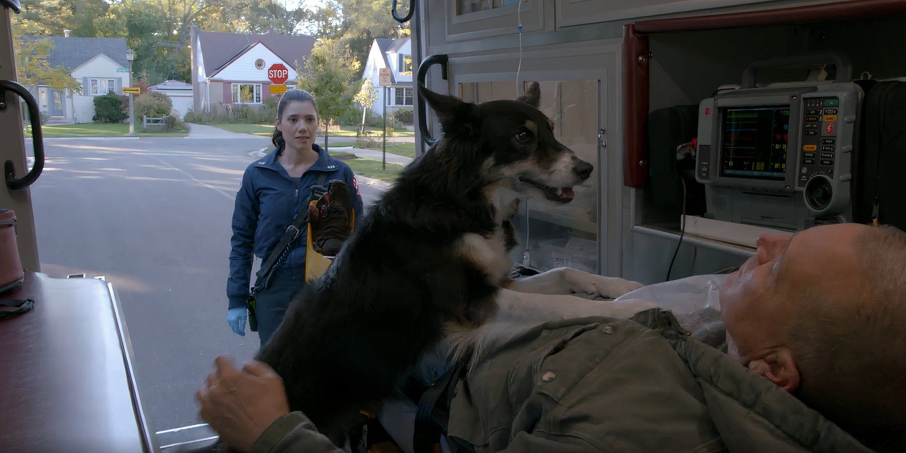 Hanako Greensmith as Violet Mikami and Fridge in Chicago Fire