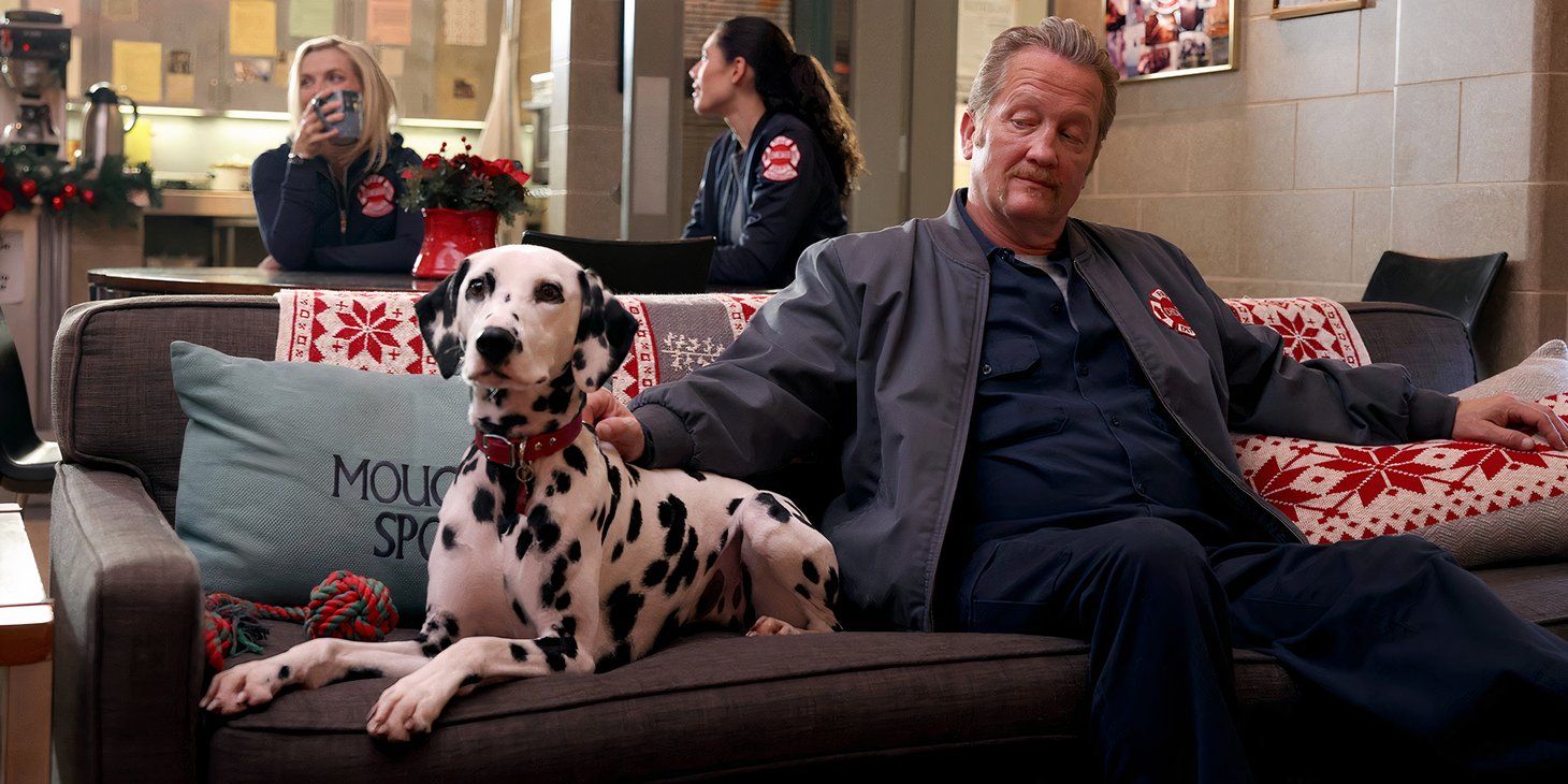 Tuesday and Christian Stolte as Mouch McHolland in Chicago Fire