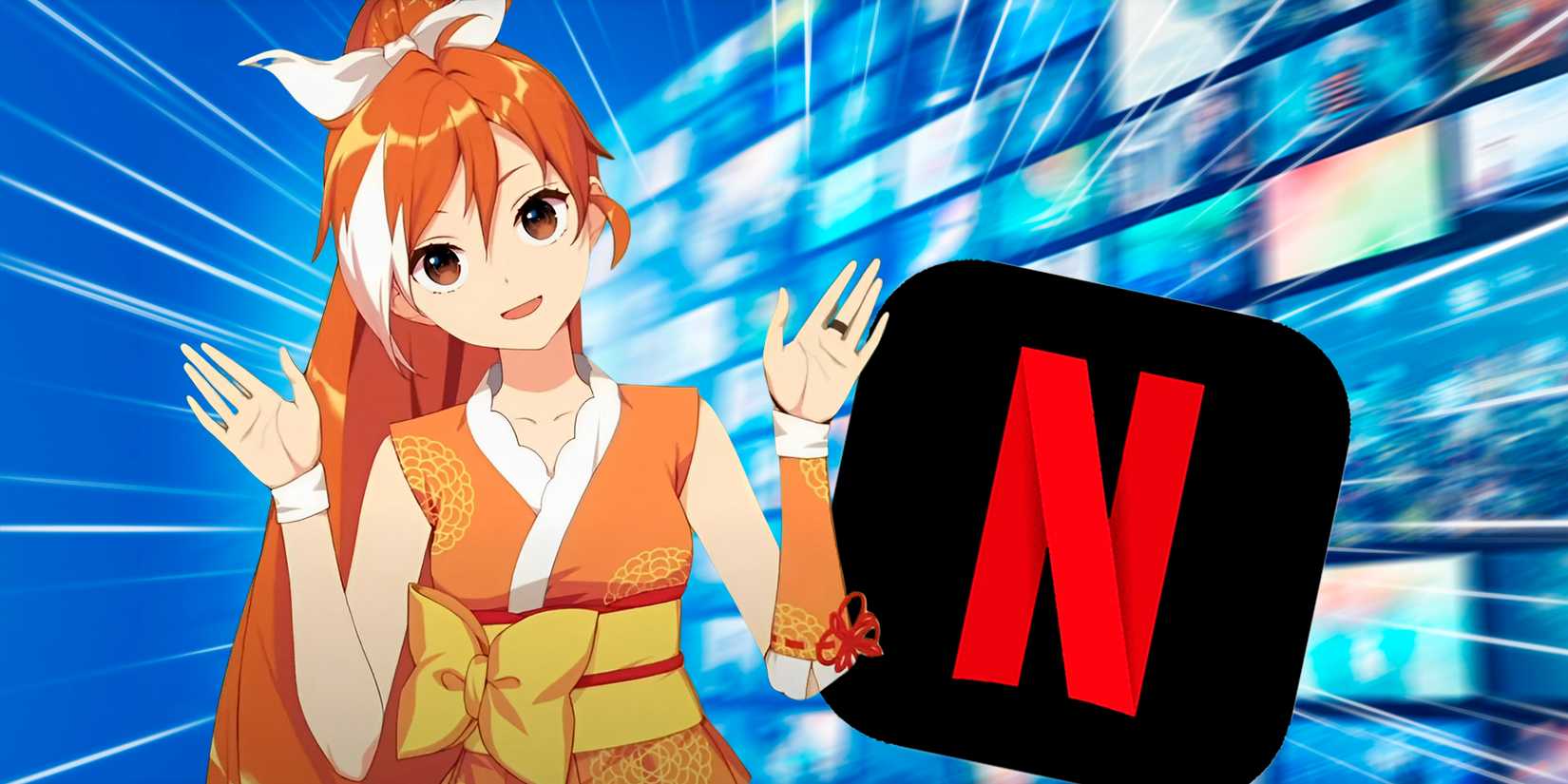 Crunchyroll Hime e Netflix Logo