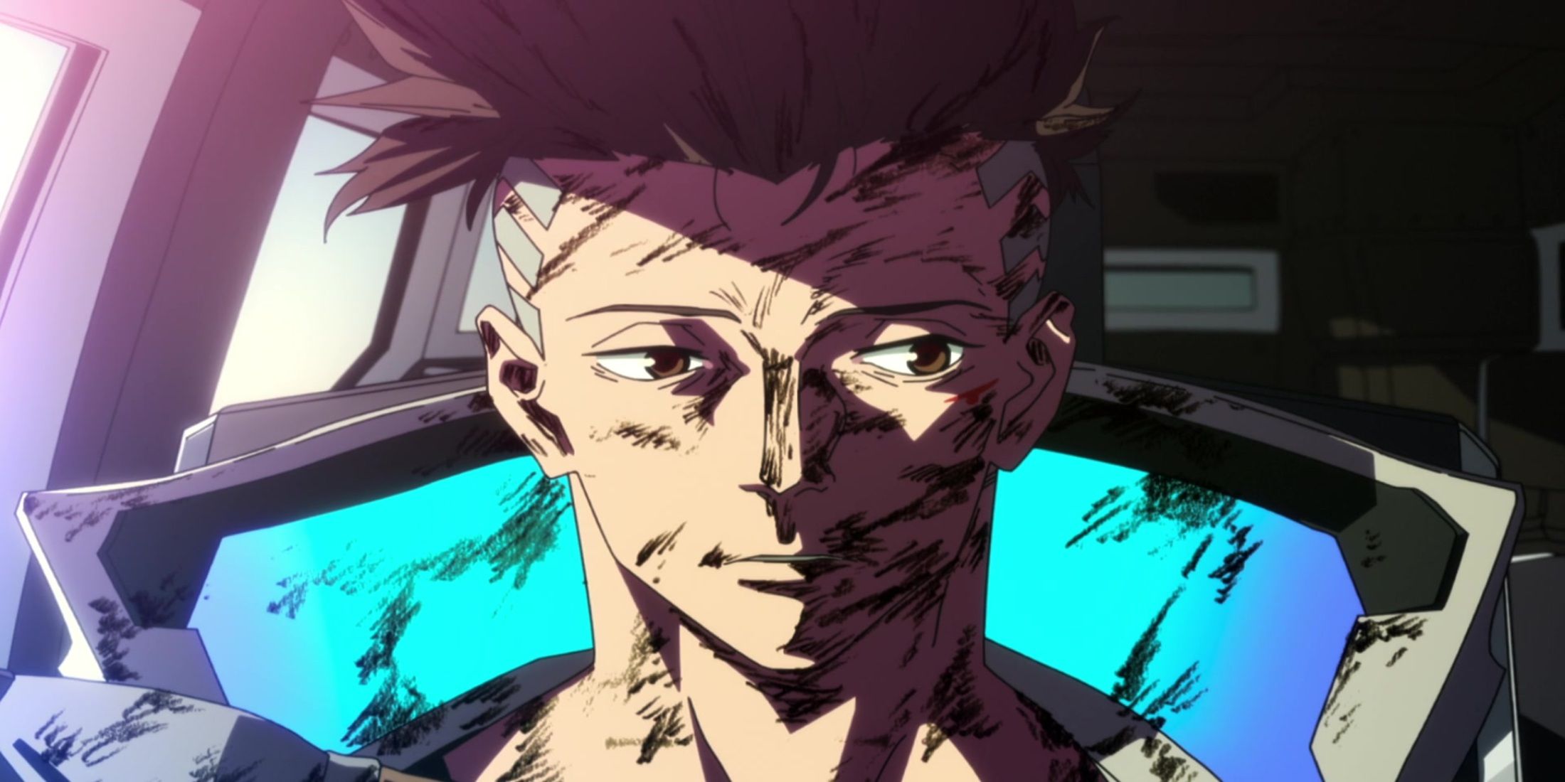 David's iconic stare in Cyberpunk: Edgerunners.