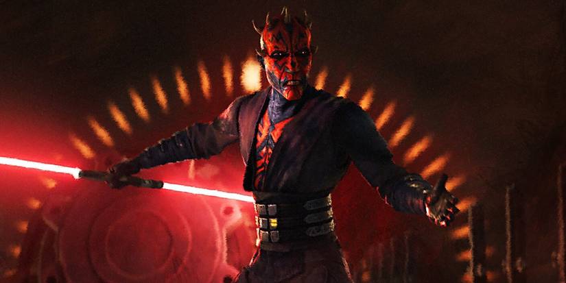 Darth Maul in anteprima SDCC con la spada laser a due lame
