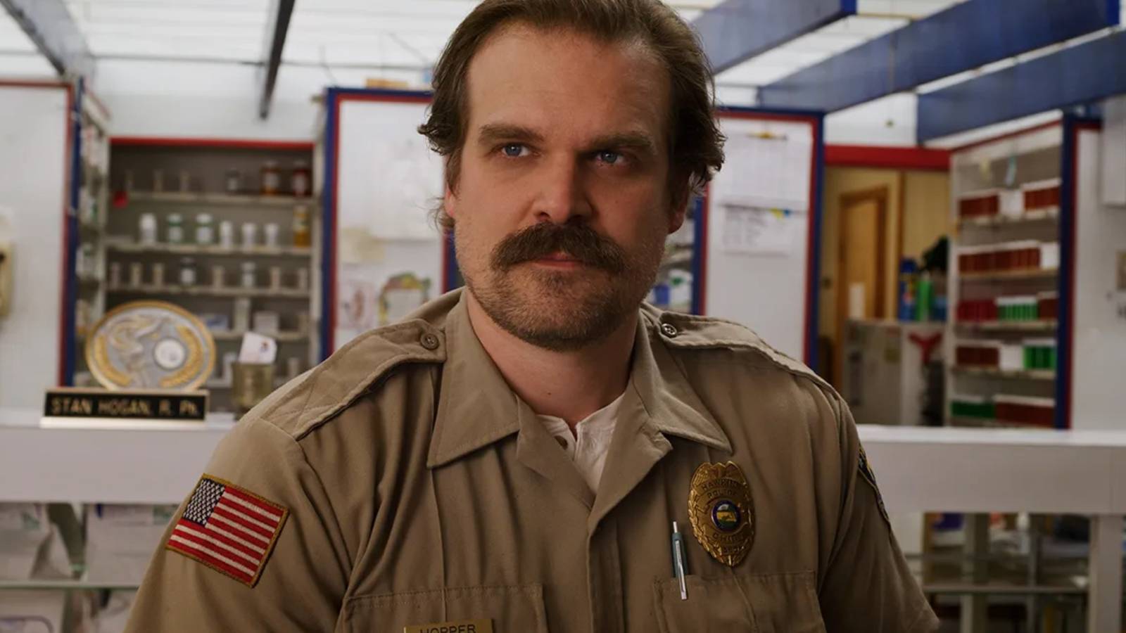 David Harbour's Hopper in Stranger Things