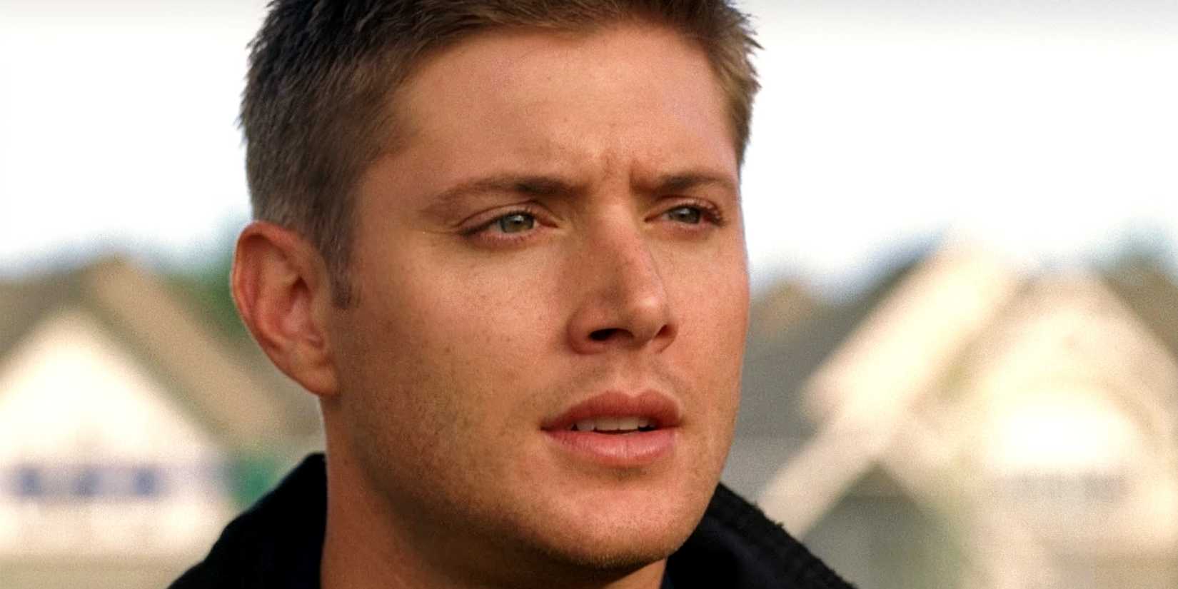 Dean Winchester in Supernatural looking serious