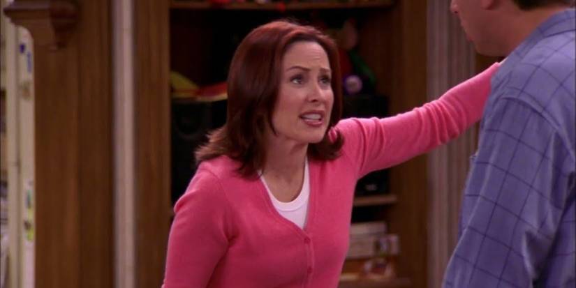 Debra (Patricia Heaton) gritando com Ray (Ray Romano) em Everybody Loves Raymond Talk to Your Daughter.