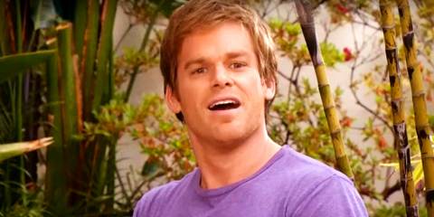 Dexter Morgan looking surpised with his mouth open in Dexter season 5