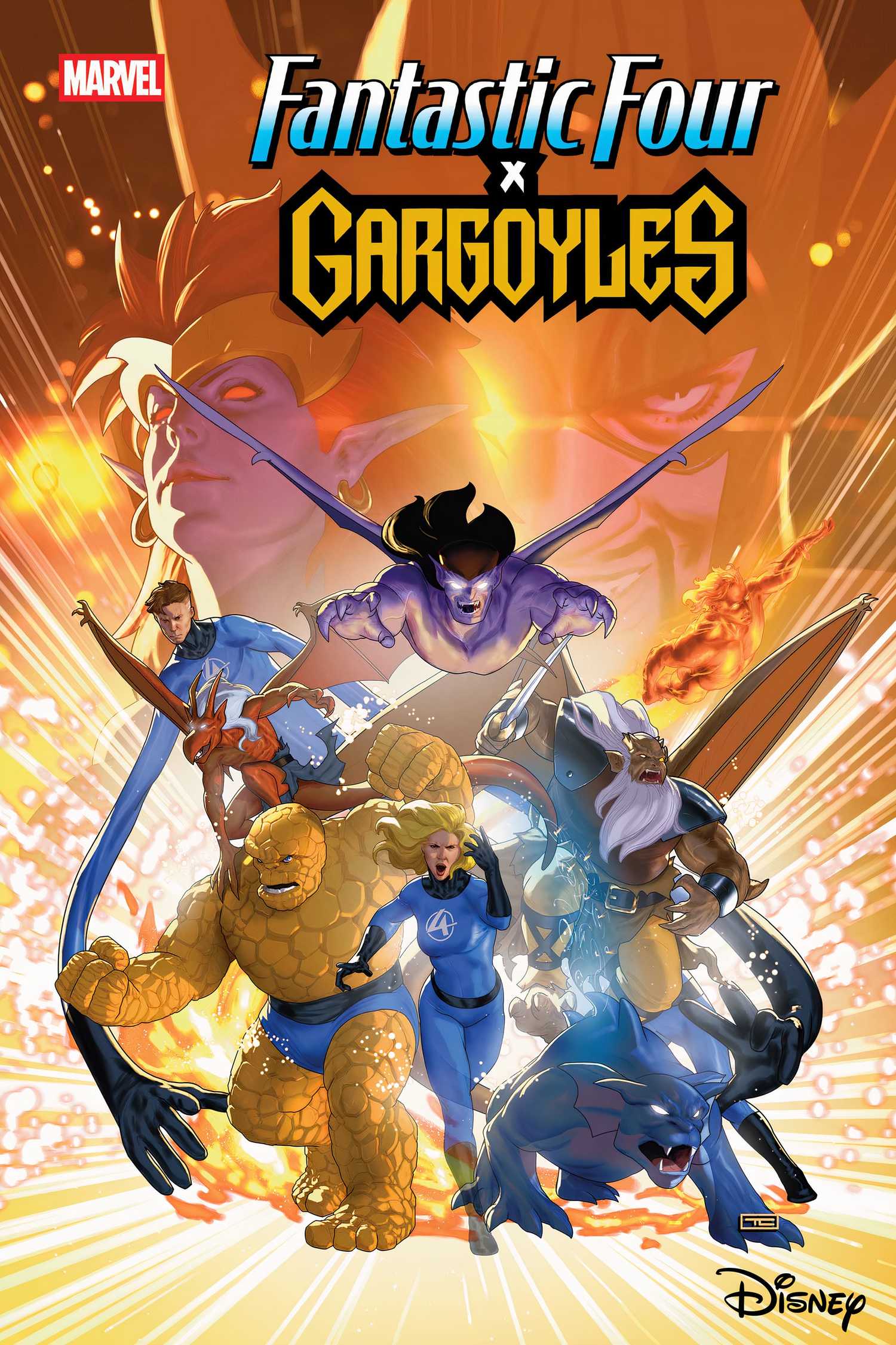 Fantastic Four x Gargoyles Main Comic Cover Art