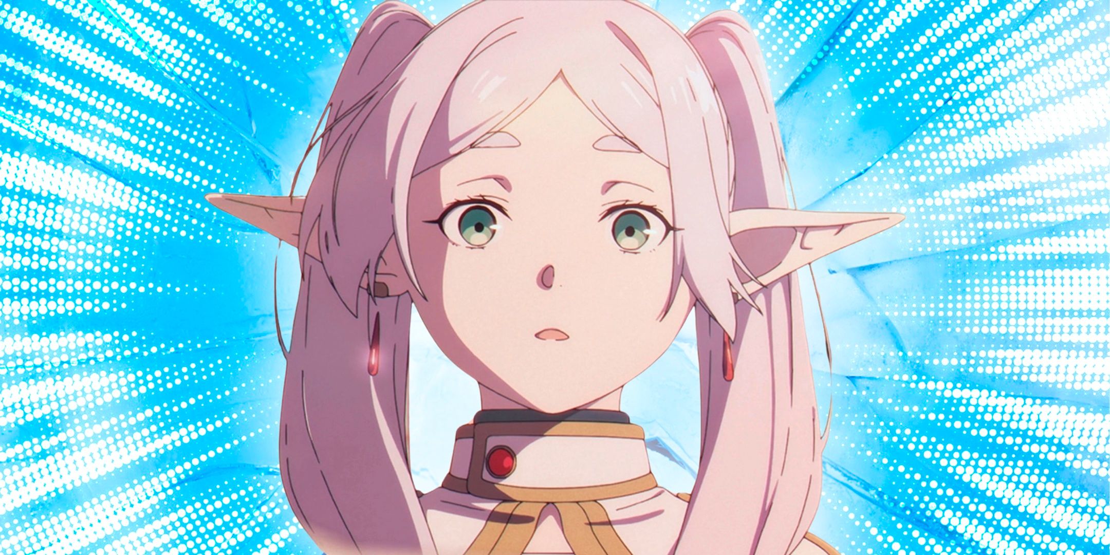 Frieren looking surprised