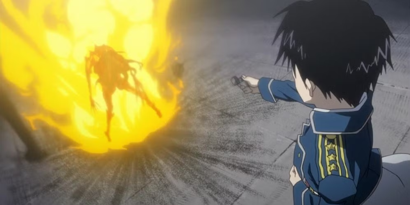 Fullmetal Alchemist Brotherhood - Roy Mustang vs. Lust fight shonen