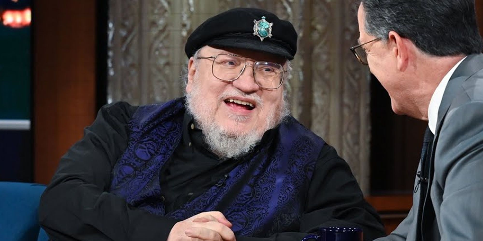 George RR Martin talks to Stephen Colbert on The Late Show