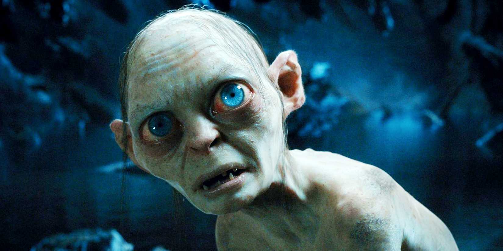 Gollum em uma caverna em O Hobbit: Uma Jornada Inesperada