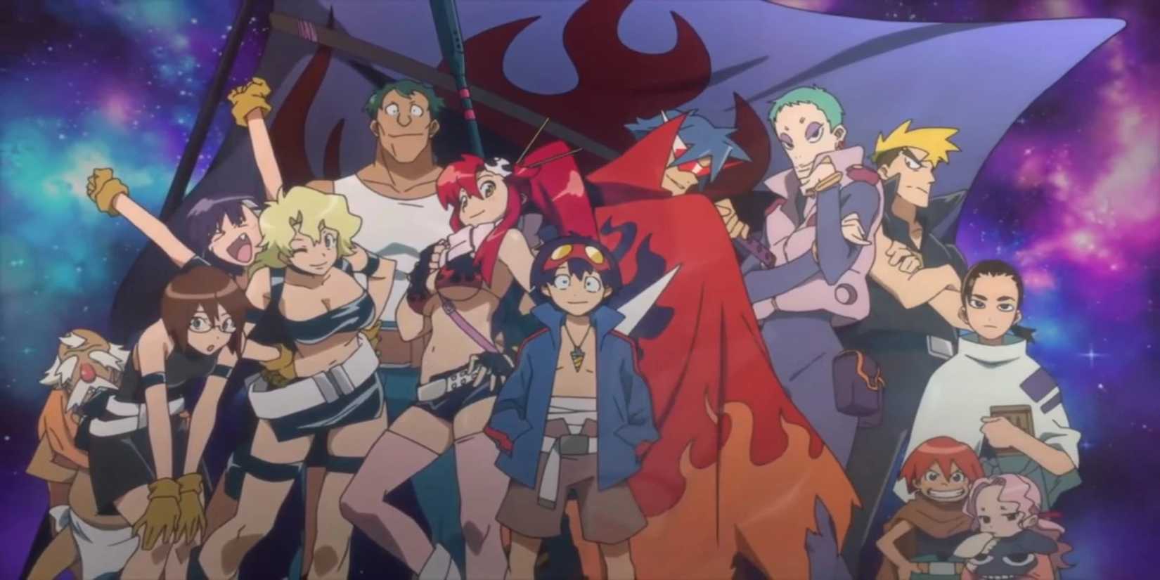 Team Dai Gurren in the first opening