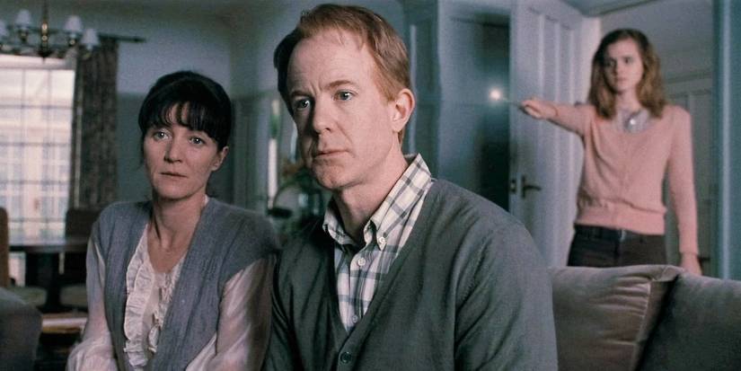 Michella Fairley as Hermione's mom in Harry Potter and the Deathly Hallows Part 1