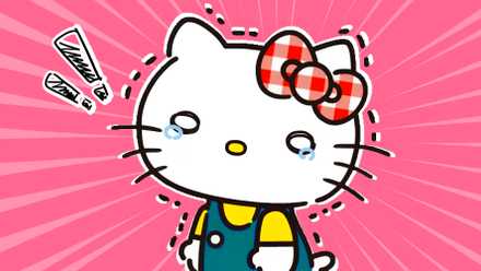 Hello Kitty looking shocked