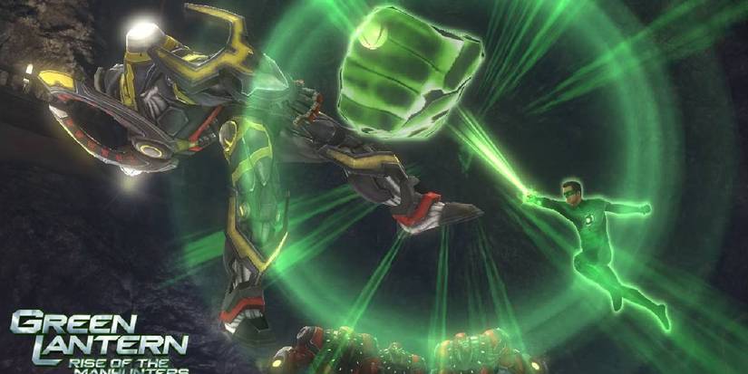 Green Lantern Rise of the Manhunters Hal Jordan using fist to strike enemy