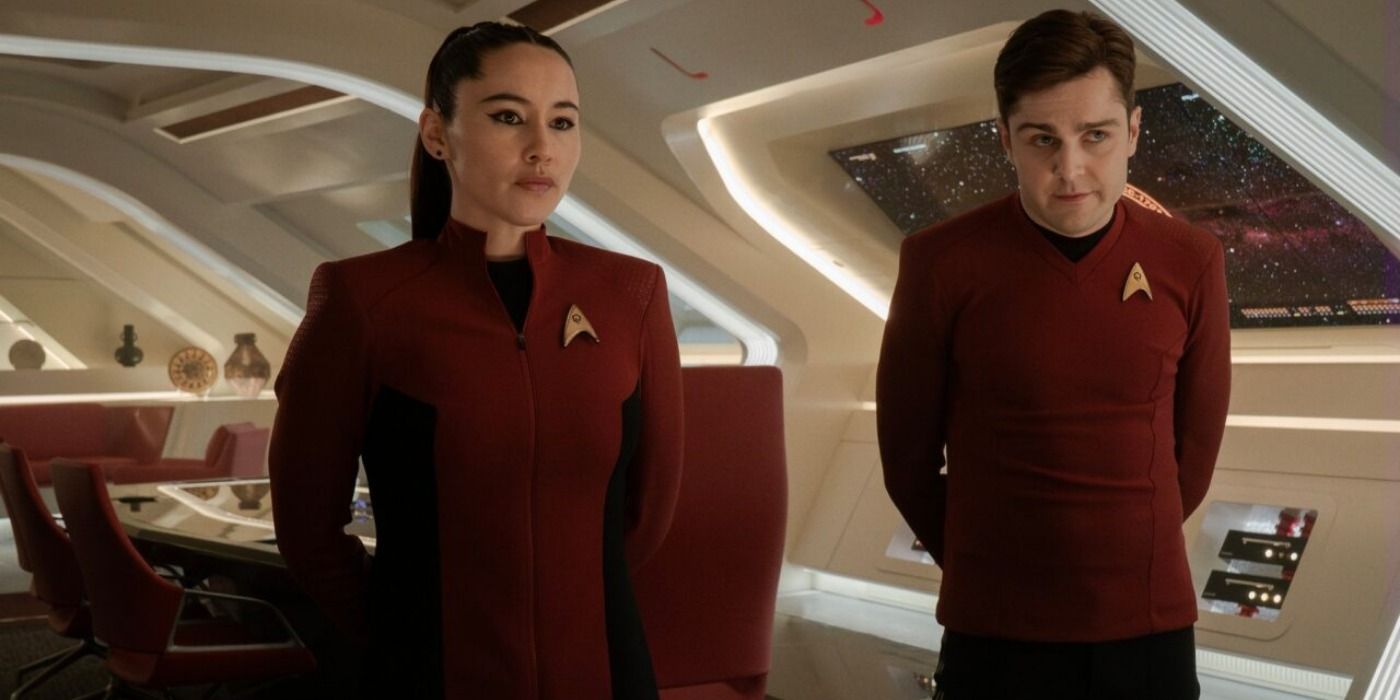 La'an and Scotty in Star Trek Strange New Worlds Space Adventure Hour