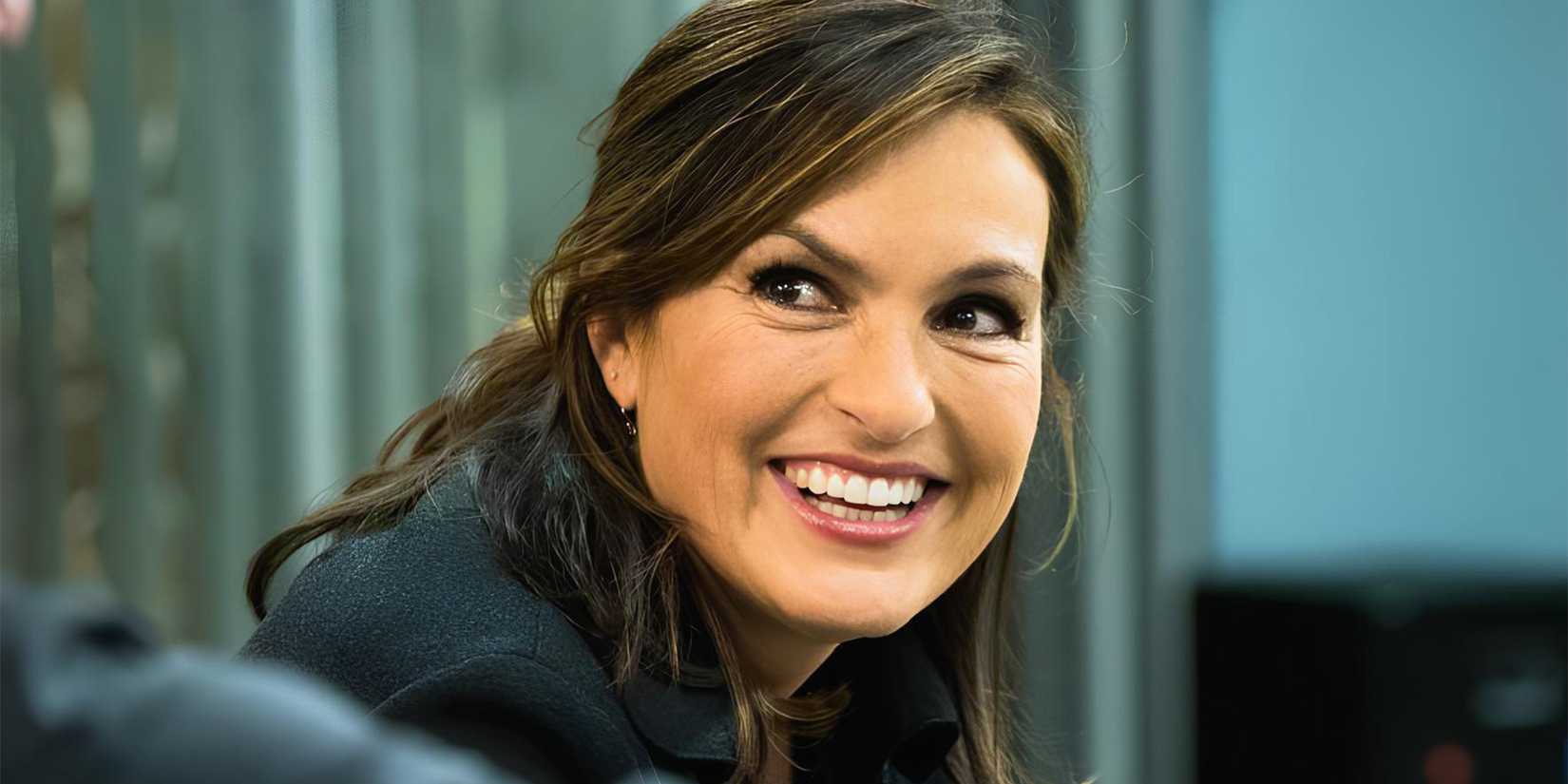 Mariska Hargitay smiling as Olivia Benson in Law and Order: SVU