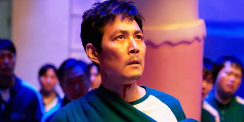 Lee Jung-jae looking worried as Gi-hun in Squid Game season 3