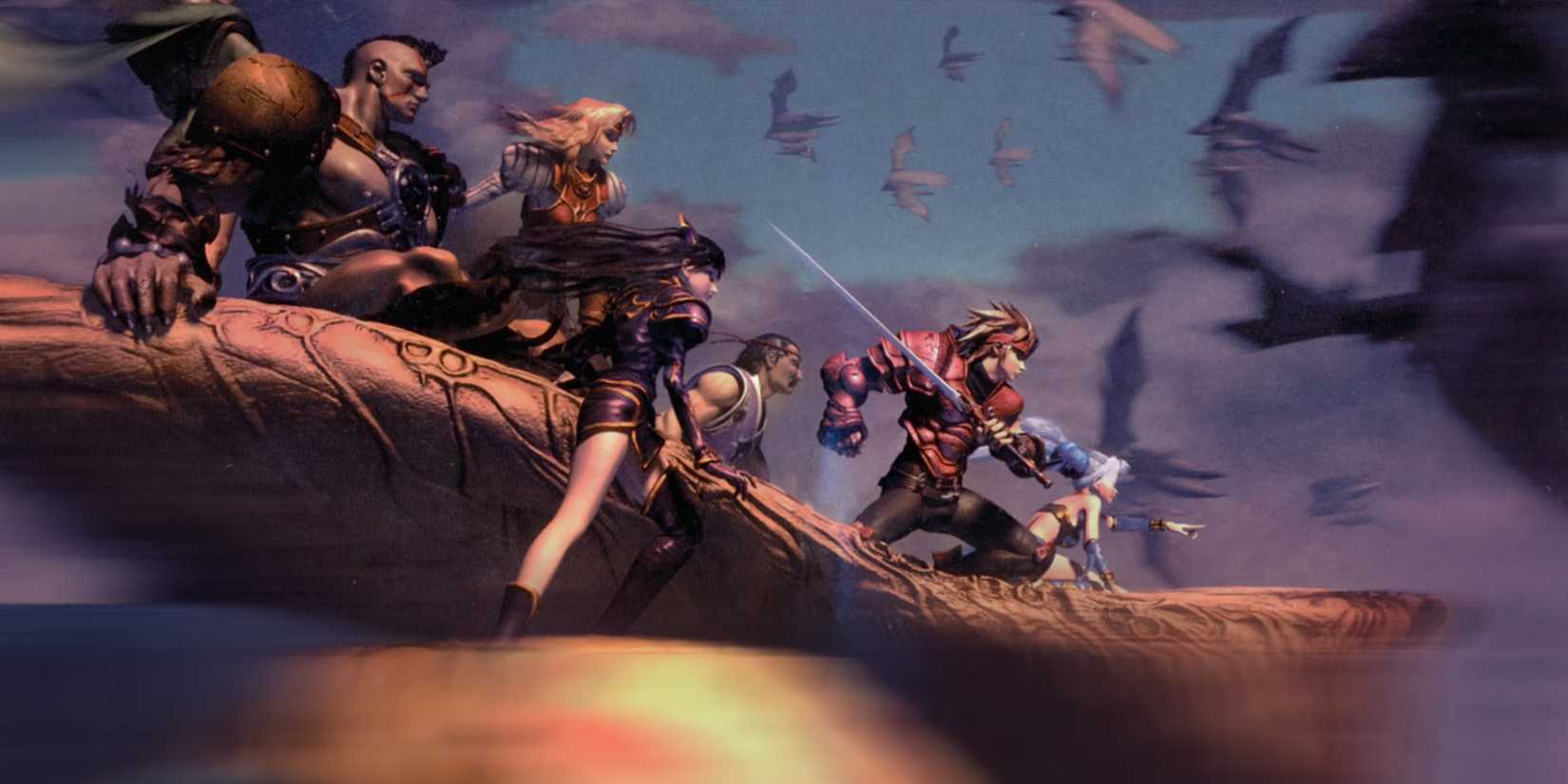 Изображение Legend of Dragoon изображает нескольких персонажей вместе.