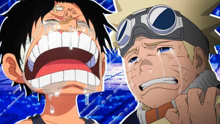Luffy and NAruto crying