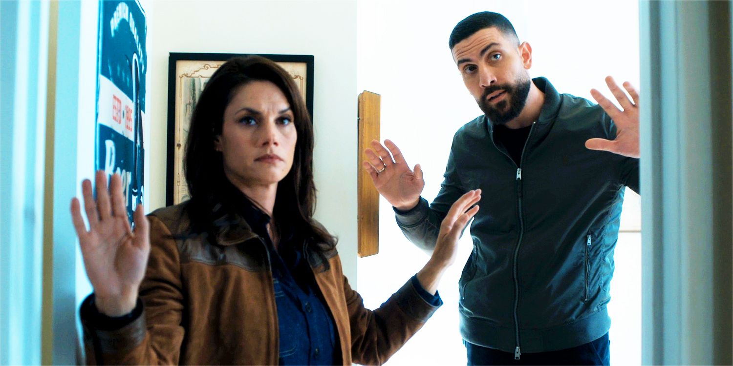 Maggie and OA with their hands up in the FBI season 7 finale